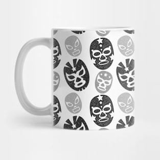 Luchador Mask Black and Grey Mug